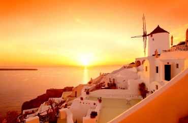 希臘聖托里尼夕陽