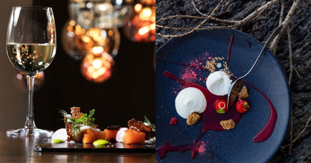 冰島酒水與精緻餐飲擺盤