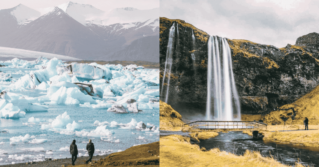 冰島冰河湖及冰島瀑布
